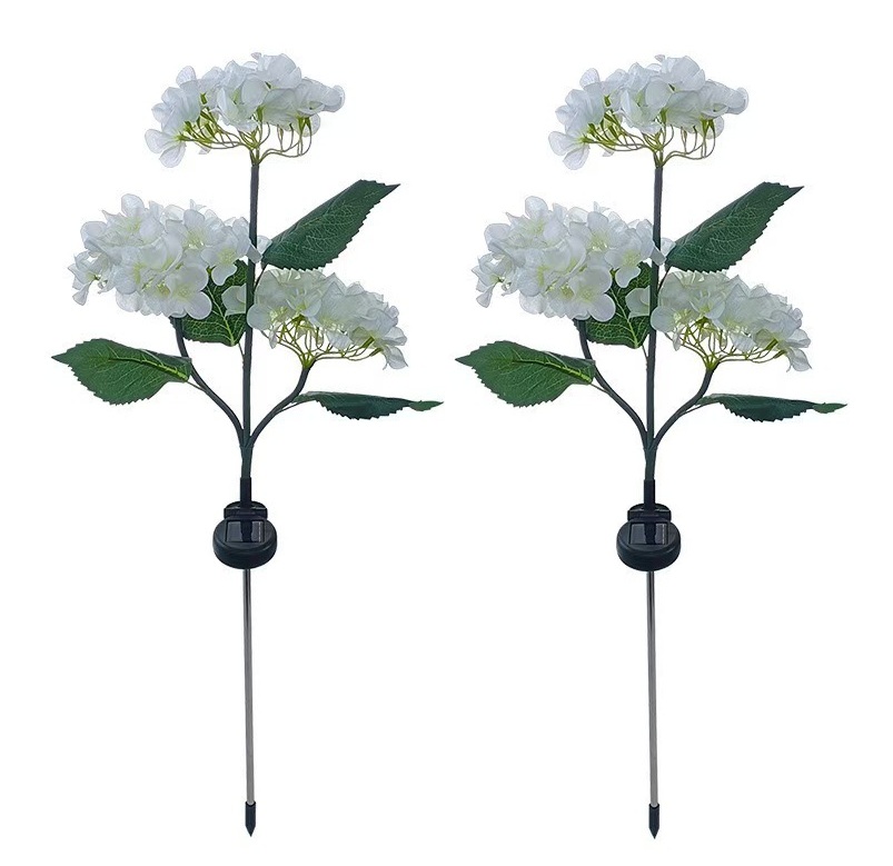 Solar powered Hydrangea flower garden lights - Image 7