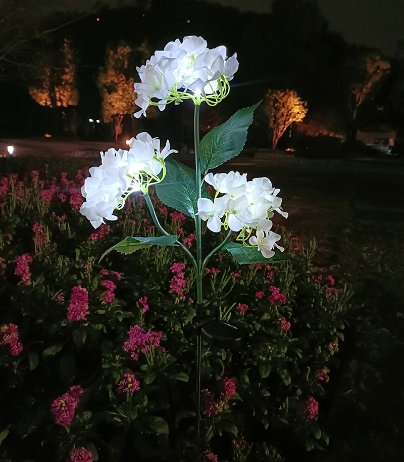 Solar powered Hydrangea flower garden lights - Image 14