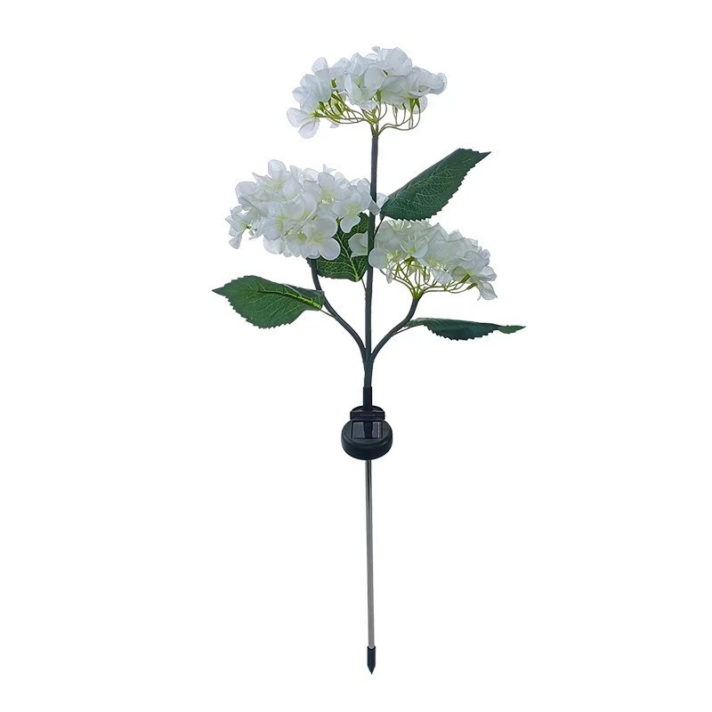 Solar powered Hydrangea flower garden lights - Image 6