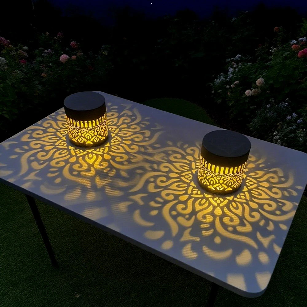 Solar powered decorative Mandala wall light - Image 9