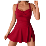 Women's swimming dress with briefs