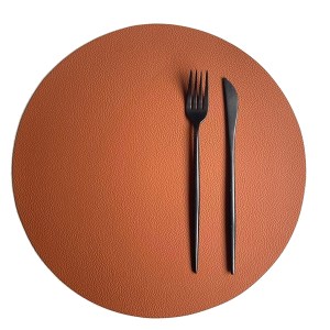 Round PU leather place mats