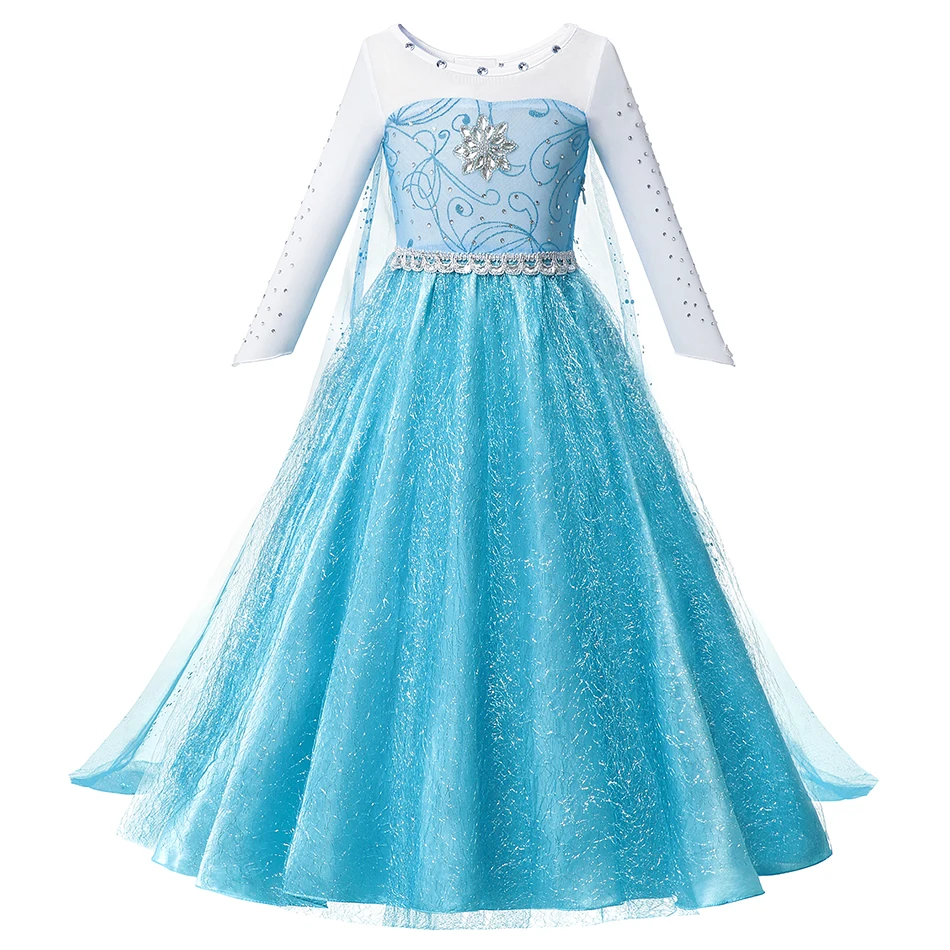 Ice queen blue princess dress costume set - Image 10