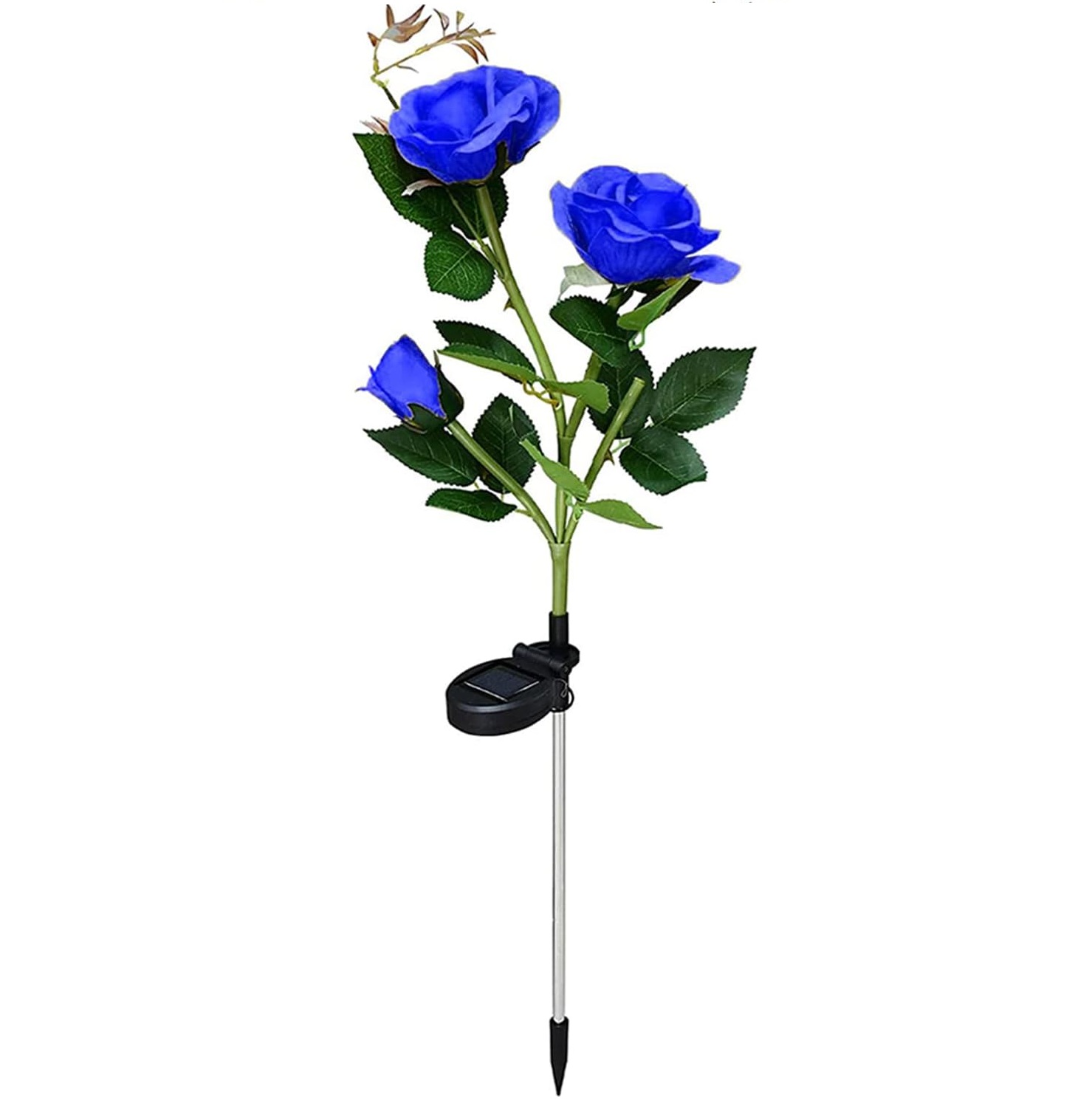Solar powered 3-head Rose flower outdoor light - Image 18