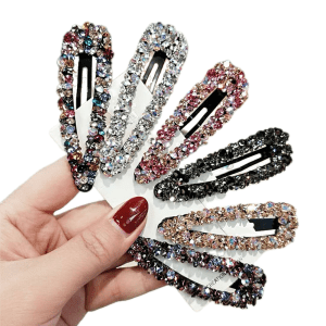 Sparkling crystal hair clips