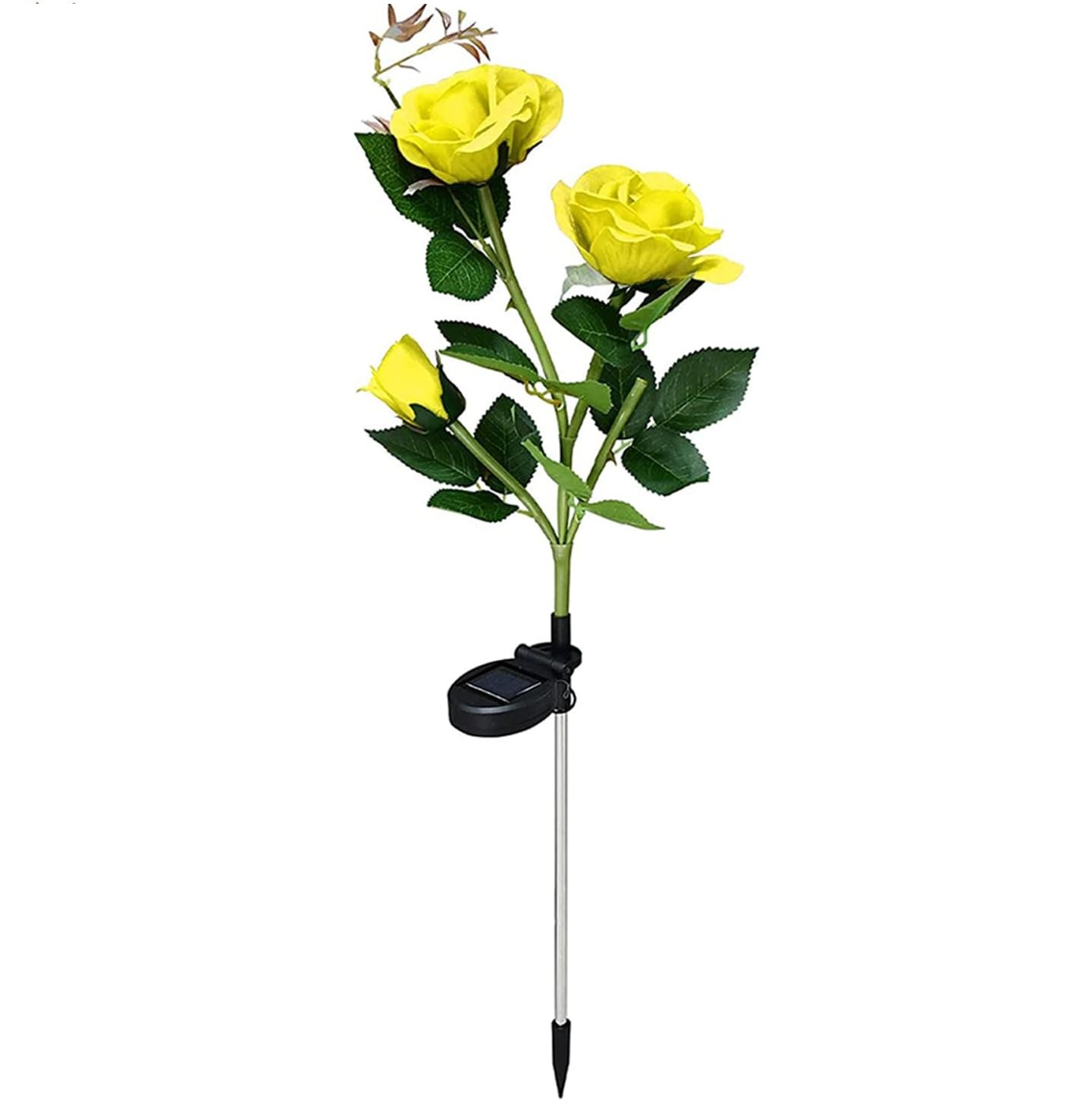 Solar powered 3-head Rose flower outdoor light - Image 7