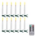 Decorative clip-on LED candles with remote control - 12pack