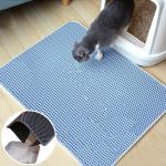 Double layer washable cat litter mat