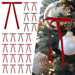 Decorative velvety Christmas bows 24-pack
