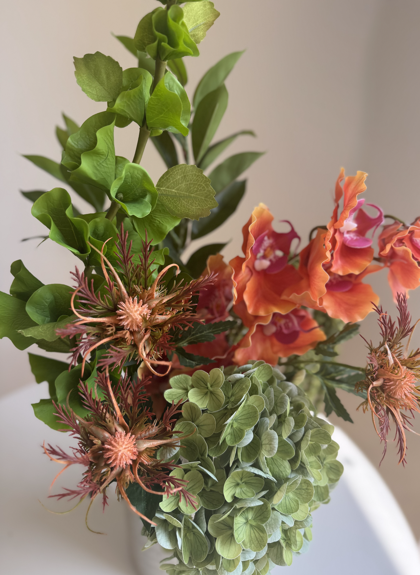 6-piece artificial orange autumn bouquet - Image 5