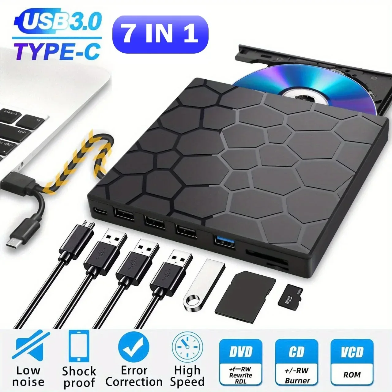 Multi-purpose external CD/DVD drive burner - Image 3