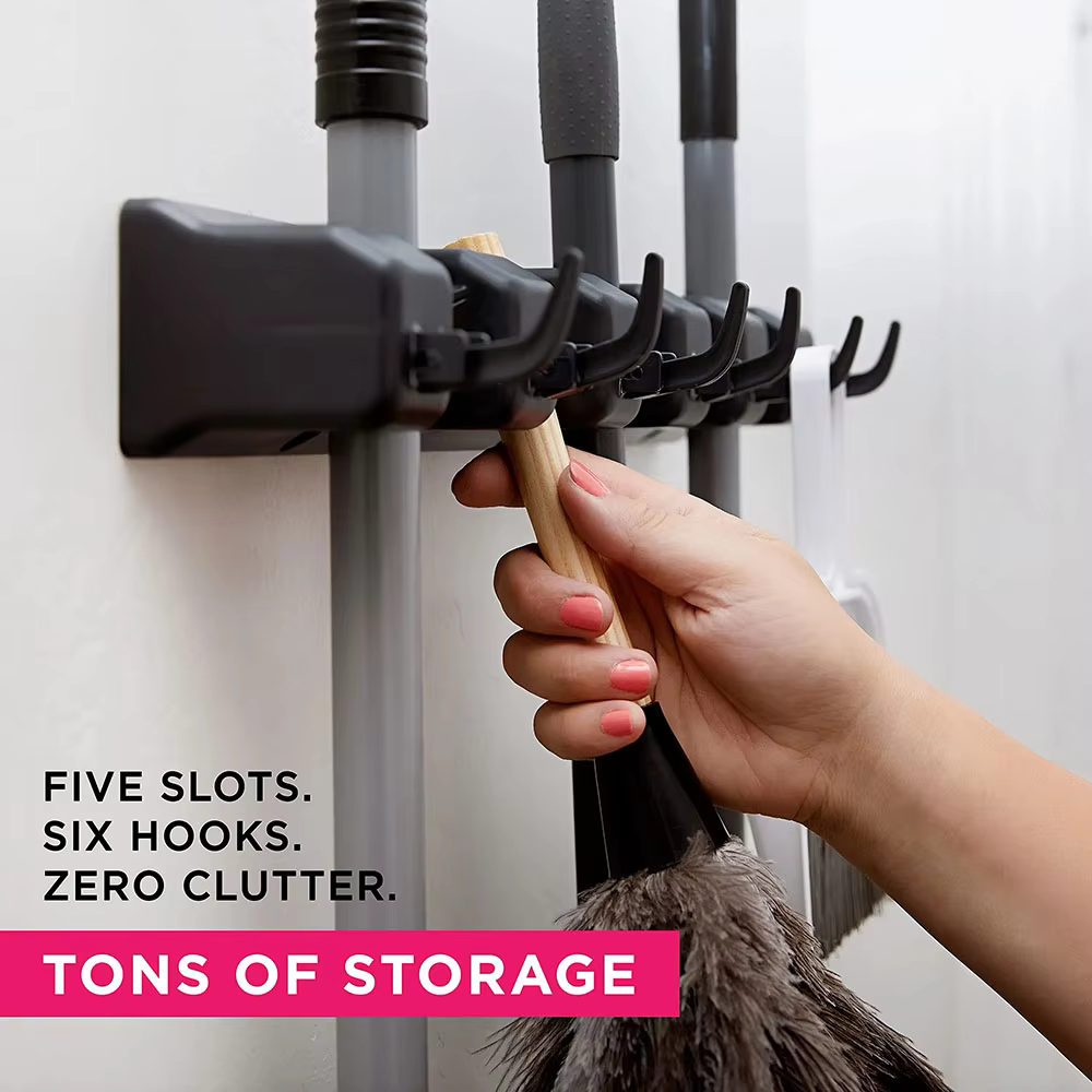 Multi-purpose wall mounted mop rack - Image 8