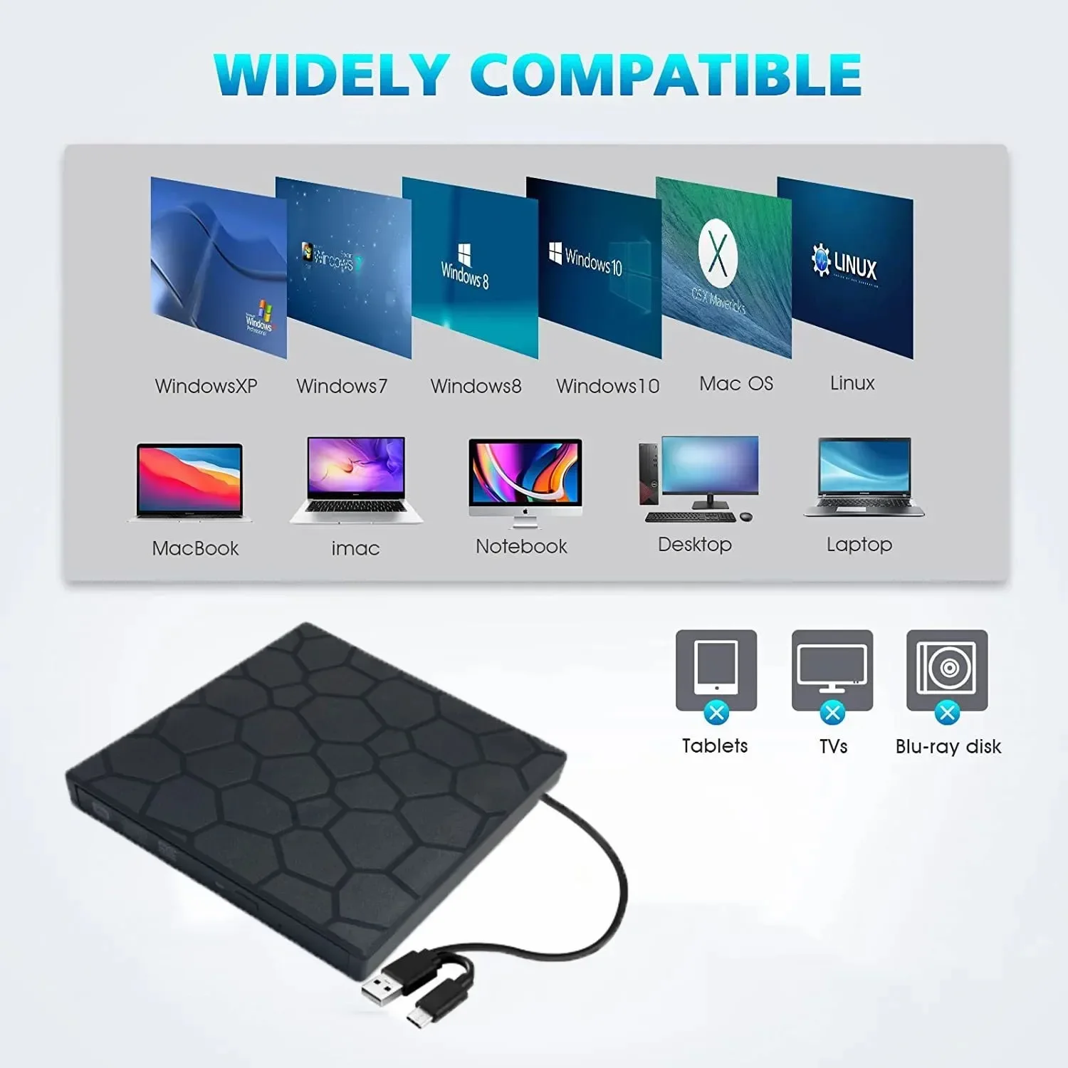 Multi-purpose external CD/DVD drive burner - Image 6