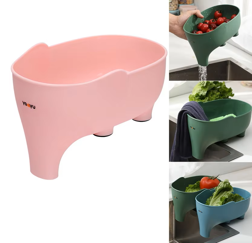 Elephant draining kitchen basket