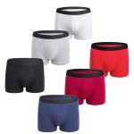 Men's cotton boxer briefs 6-pack