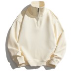 Casual quarter zip men's sweatshirt