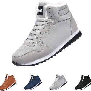 Faux suede warm lining unisex sport shoes