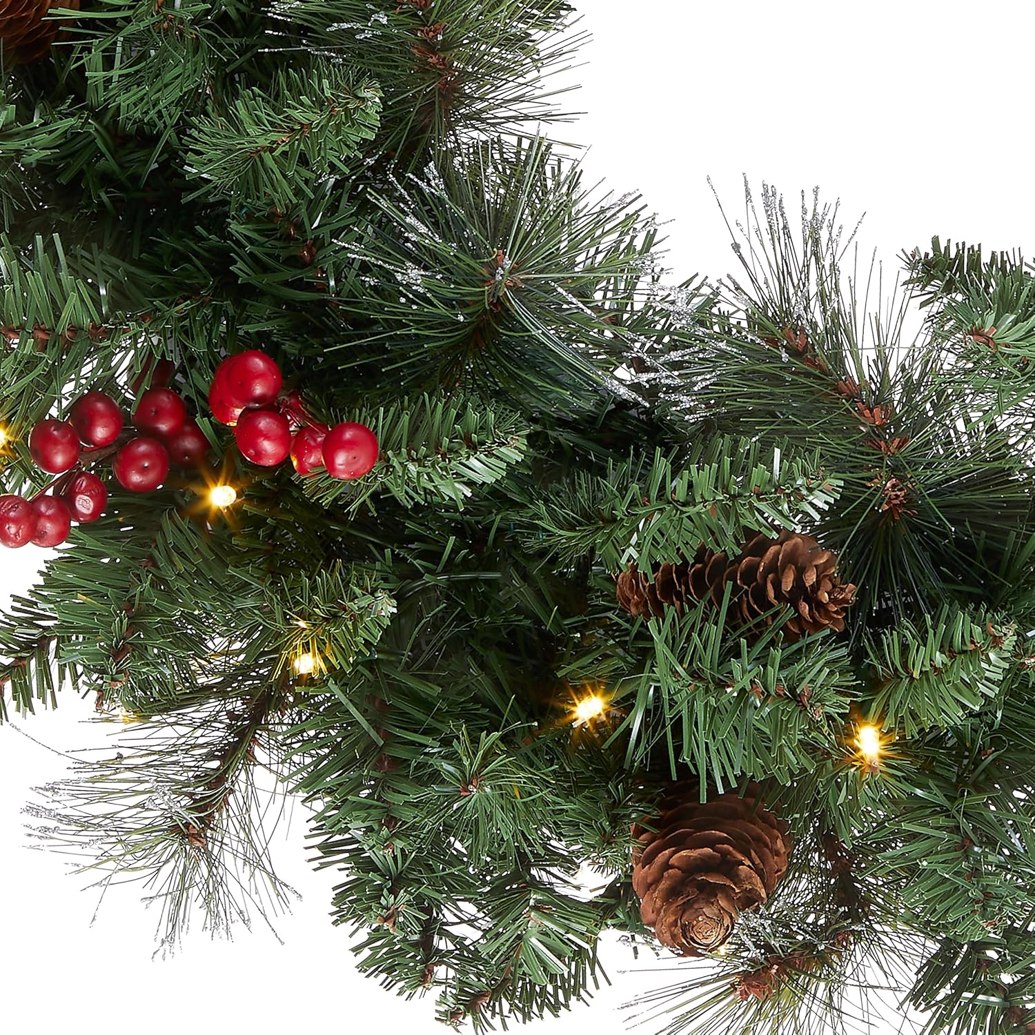 Front door decorative Christmas wreath with lights - Image 5