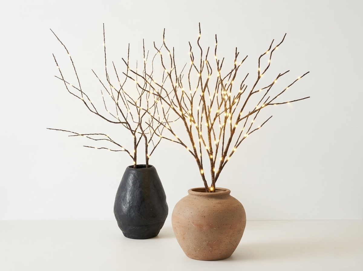 Artificial Birch branch with LED lights - Image 2