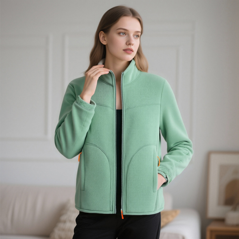 Stand-up collar polar fleece women’s jacket - Image 26
