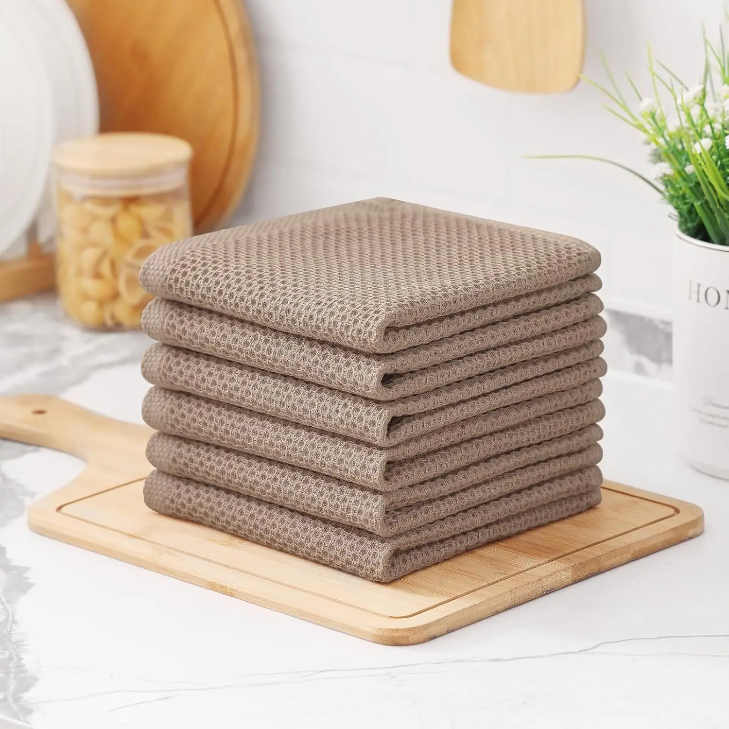 Waffle weave square kitchen towel 8-pack - Image 19