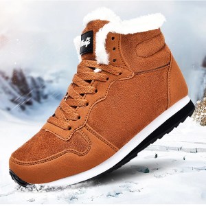 Faux suede warm lining men's sport shoes