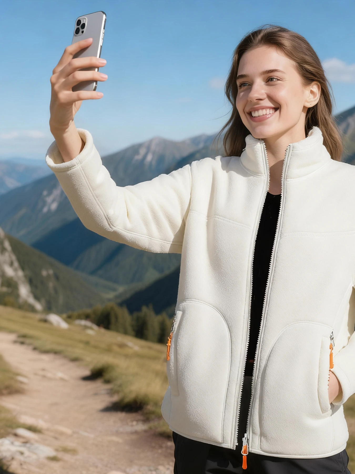 Stand-up collar polar fleece women’s jacket - Image 17