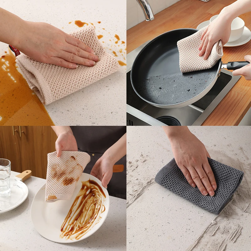 Waffle weave square kitchen towel 8-pack - Image 24
