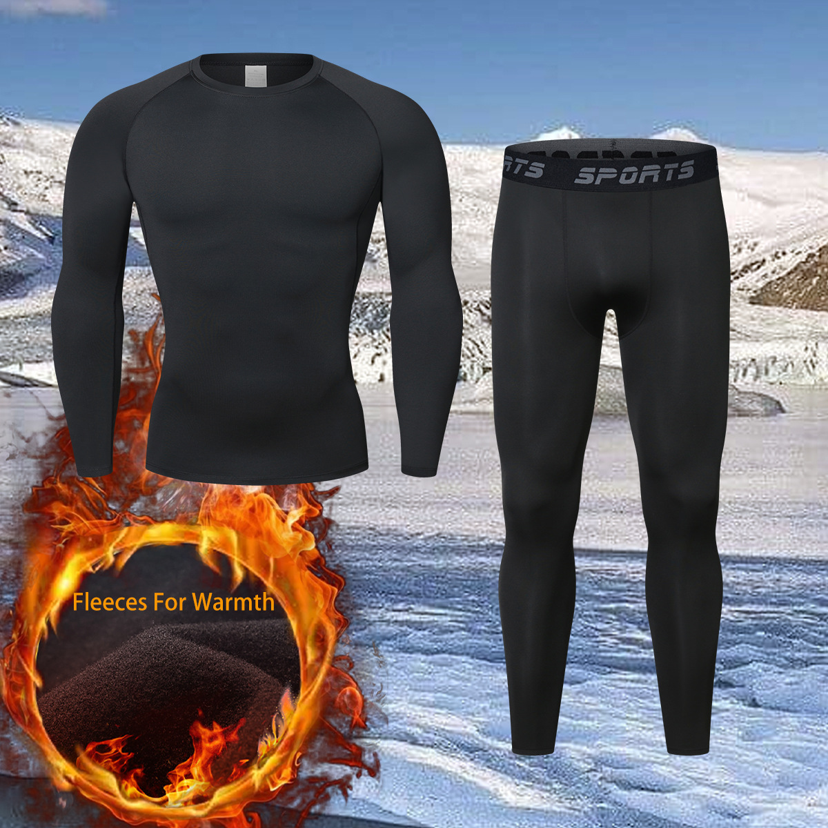 Men's thermal long sleeve underwear set - Image 2