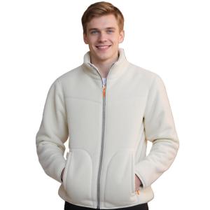 Stand-up collar polar fleece men’s jacket