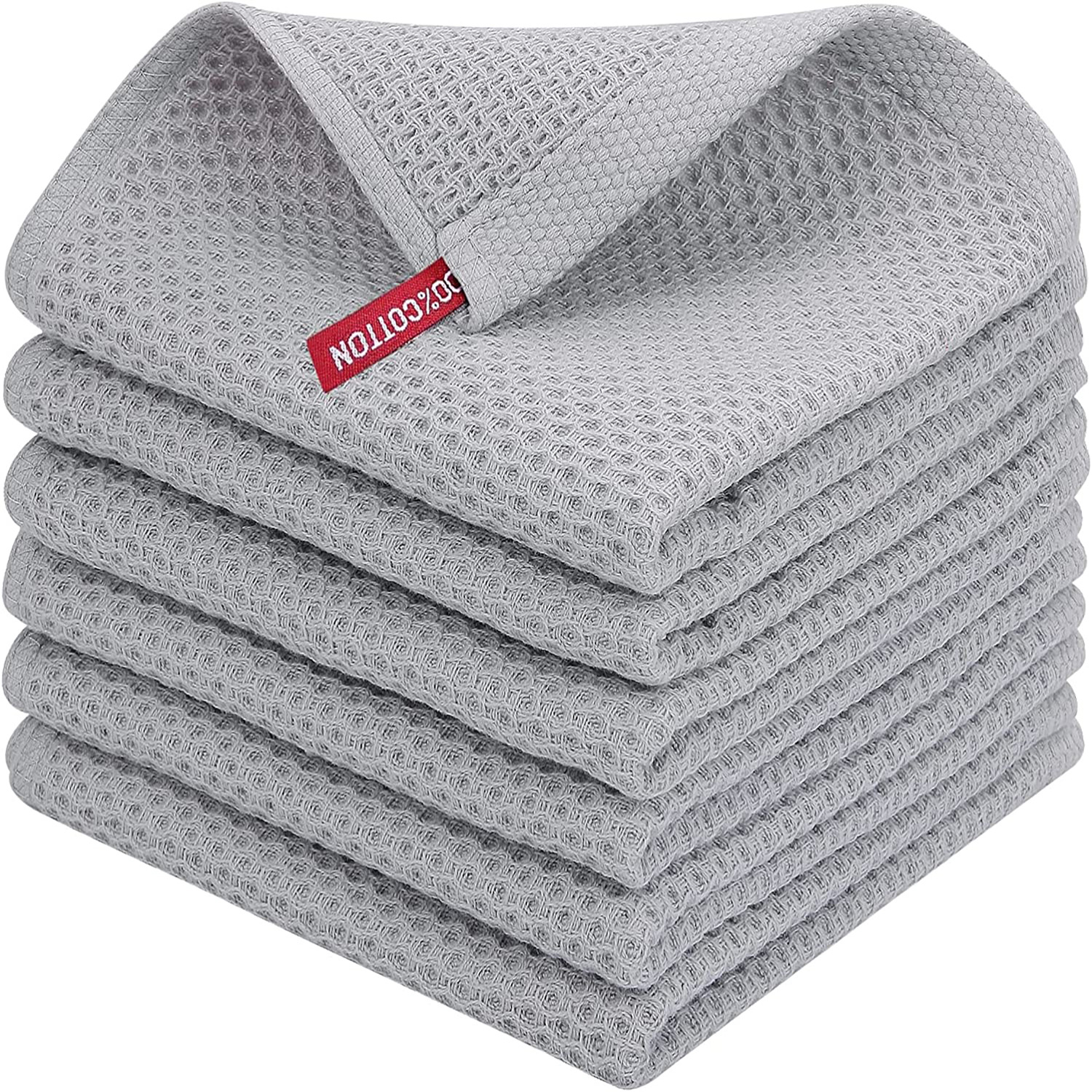 Waffle weave square kitchen towel 8-pack - Image 11