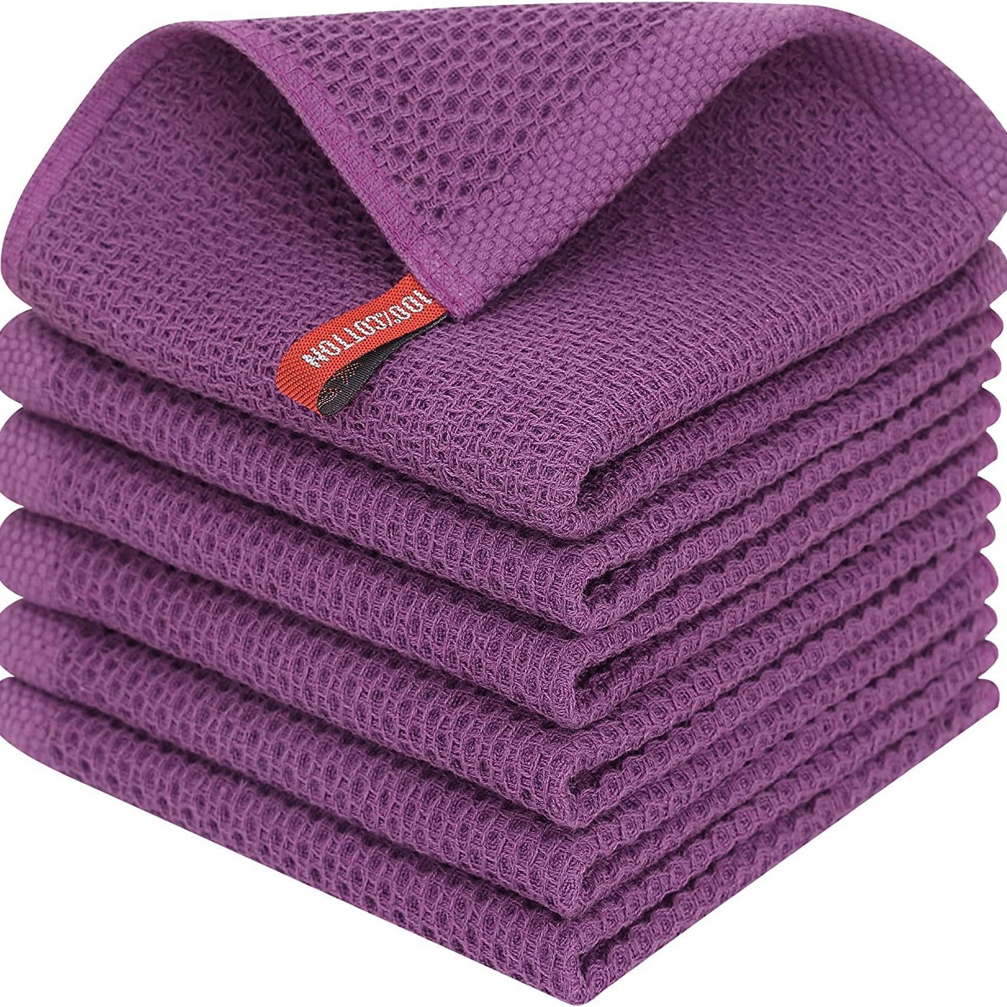 Waffle weave square kitchen towel 8-pack - Image 6