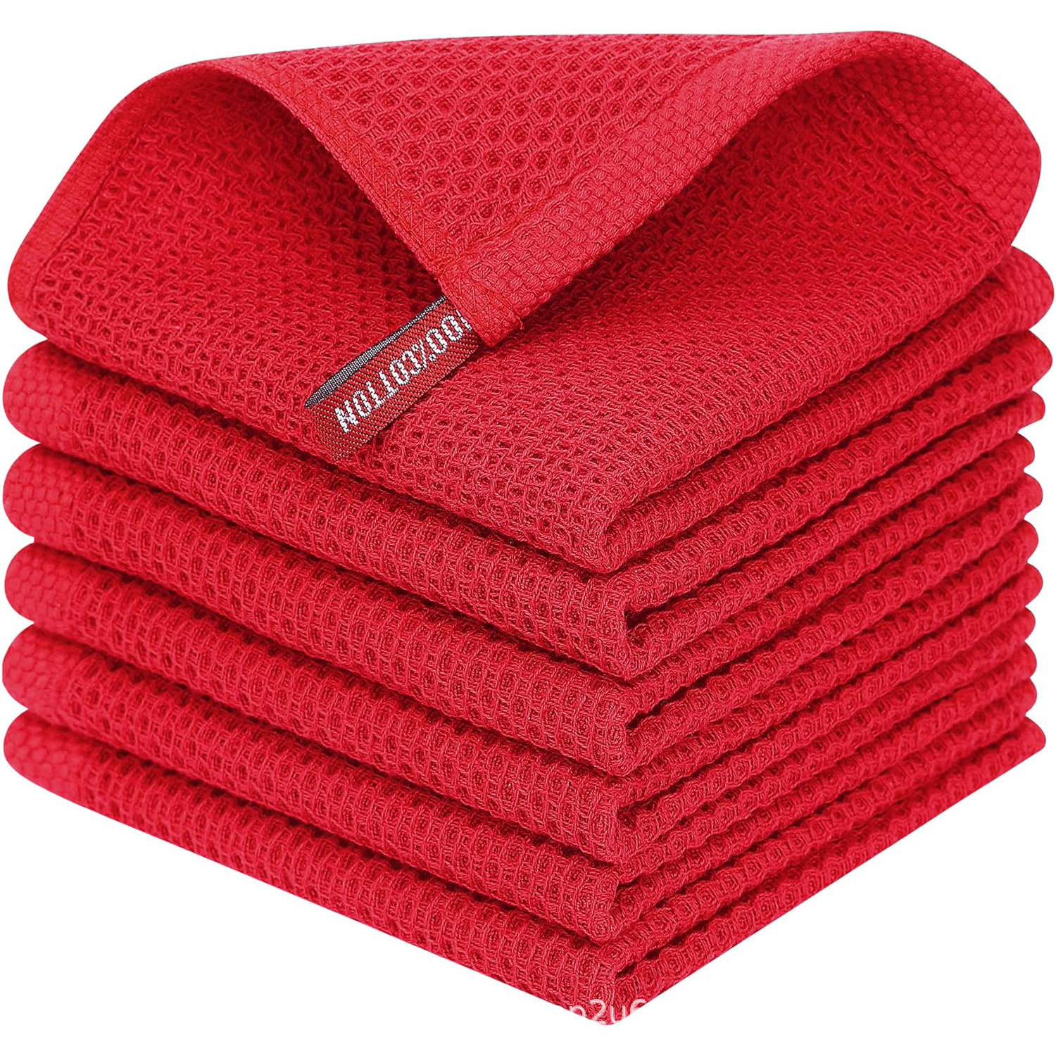 Waffle weave square kitchen towel 8-pack - Image 7