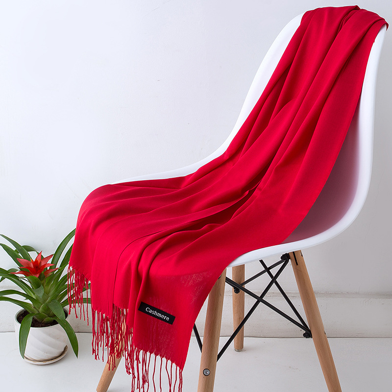 Acrylic cashmere-feel women's scarf