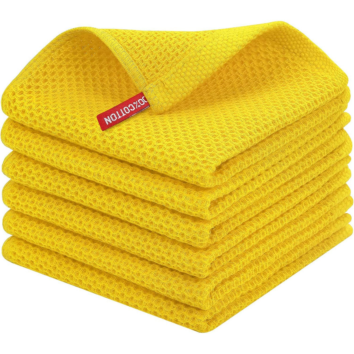 Waffle weave square kitchen towel 8-pack - Image 3