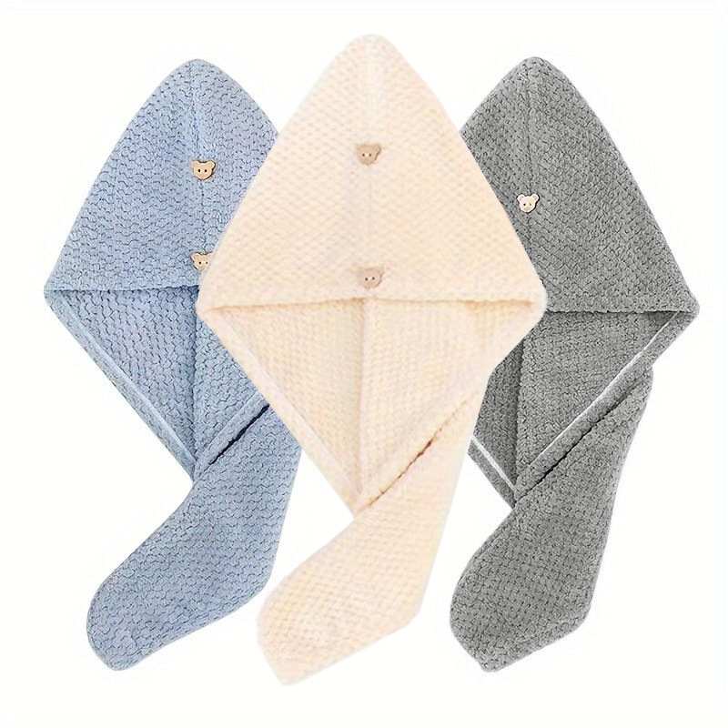 Solid color textured hair towel 3-pack - Image 8
