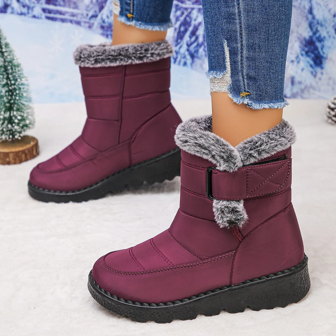 Warm anti-slip women's snow boots - Image 20