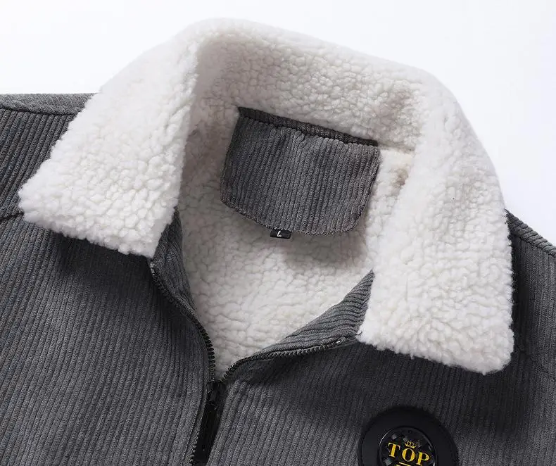 Warm lining corduroy men's jacket - Image 16