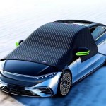 Protecting car windscreen snow cover