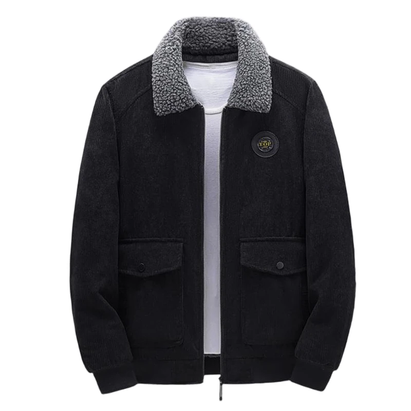 Warm lining corduroy men's jacket - Image 6