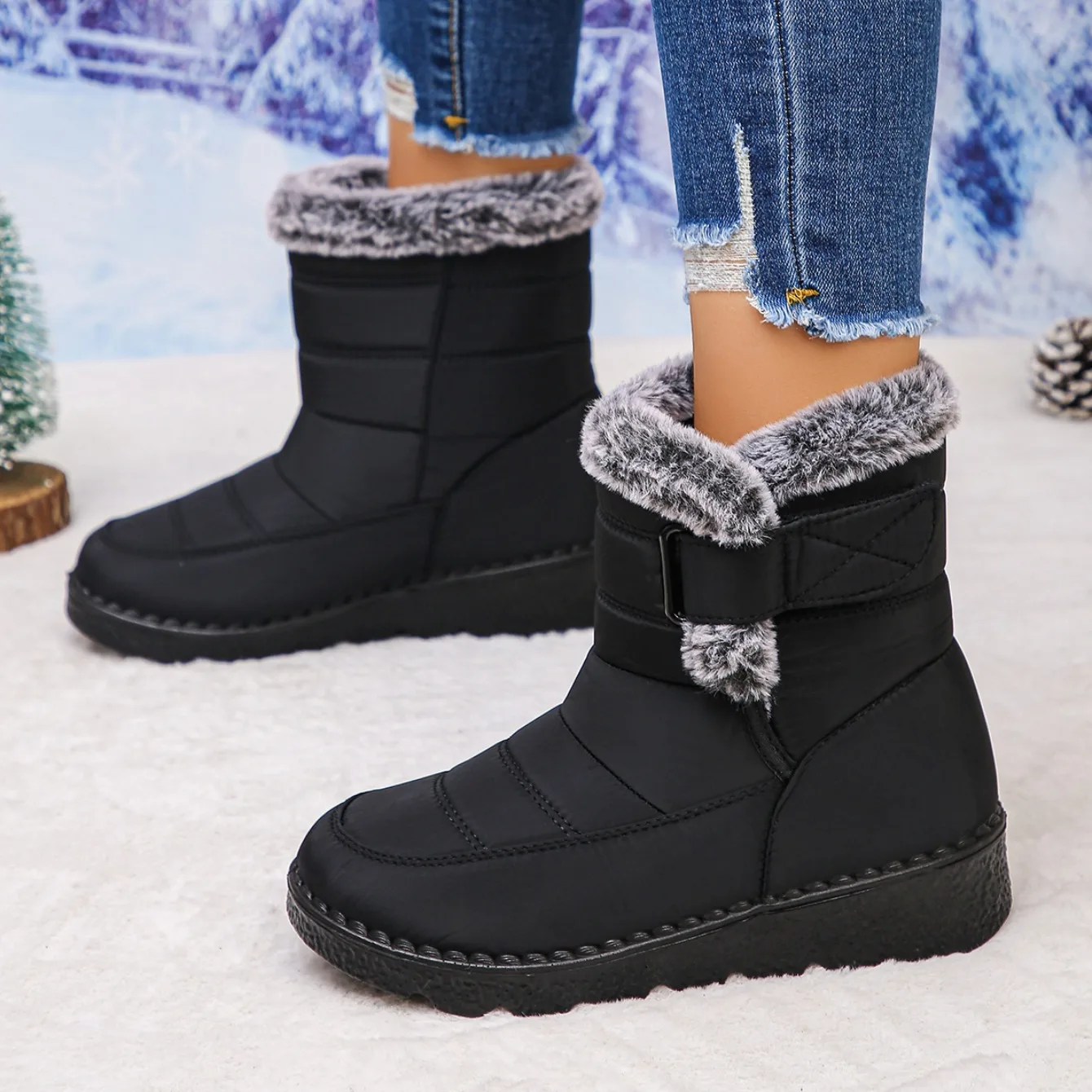 Warm anti-slip women's snow boots - Image 7