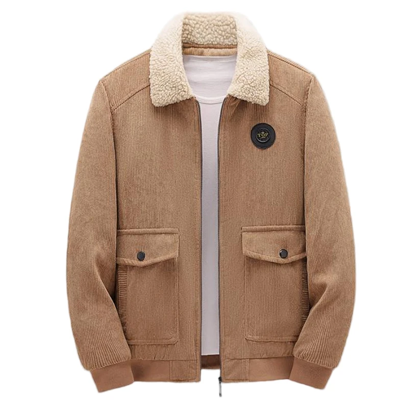 Warm lining corduroy men's jacket - Image 9