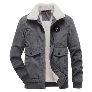 Warm lining corduroy men's jacket