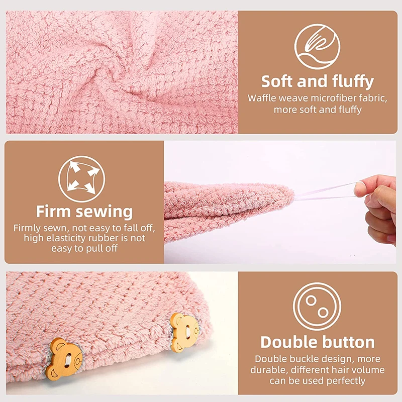Solid color textured hair towel 3-pack - Image 16