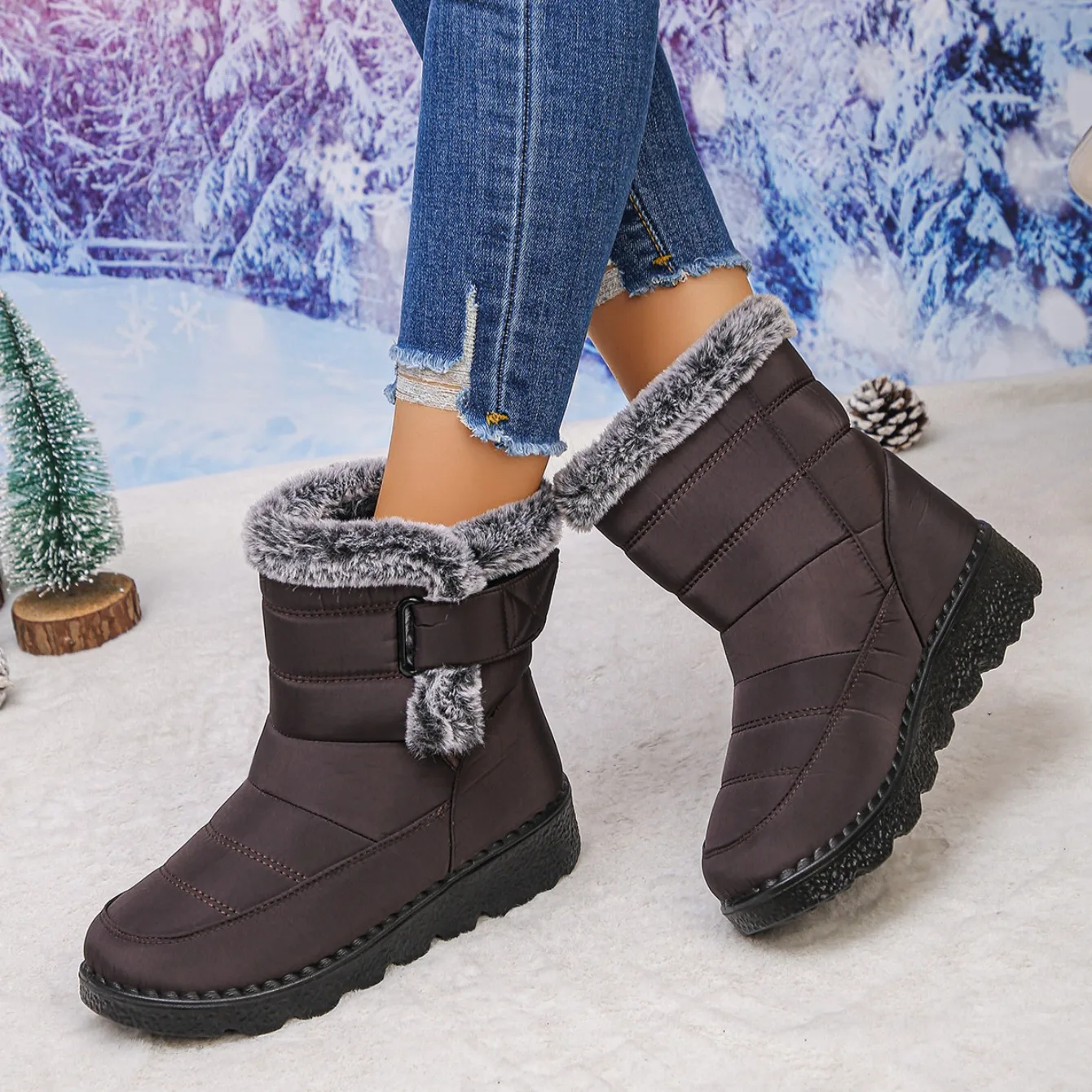 Warm anti-slip women's snow boots - Image 10