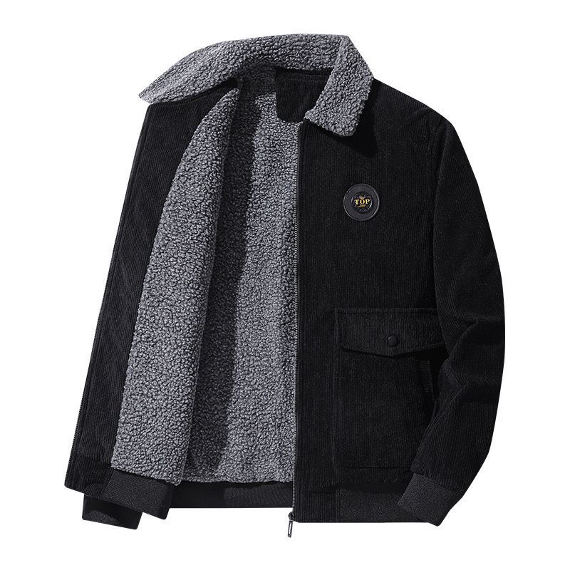 Warm lining corduroy men's jacket - Image 5