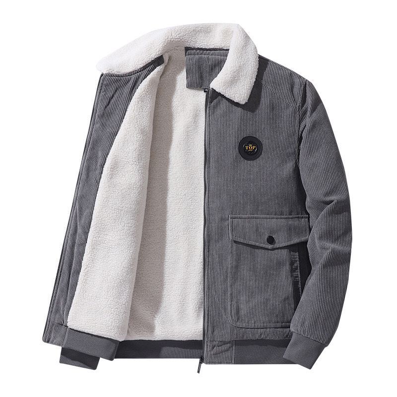 Warm lining corduroy men's jacket - Image 11
