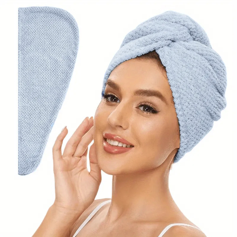Solid color textured hair towel 3-pack - Image 3