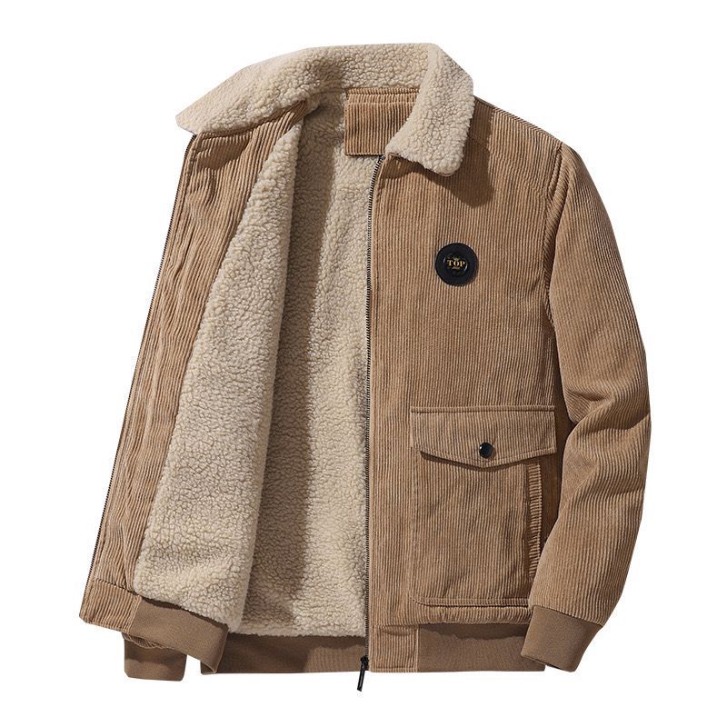 Warm lining corduroy men's jacket - Image 8
