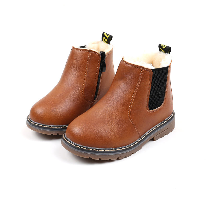 Anti slip classic kid's Chelsea boots with warm lining - Image 3